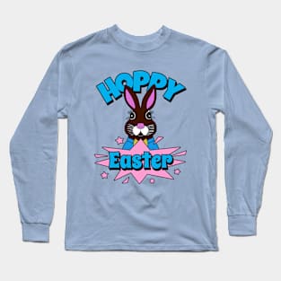 HOPPY Cute  Easter Bunny Long Sleeve T-Shirt